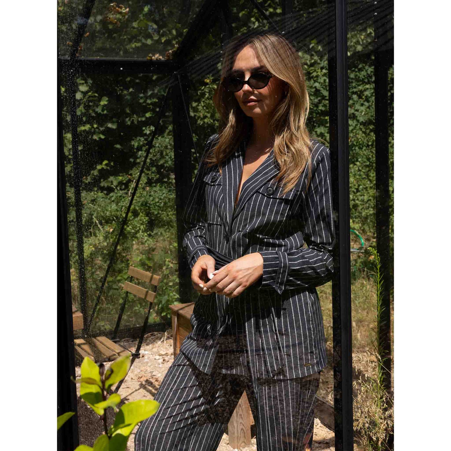 Kimara Blazer Noah Dotted Pinstripe | Tall