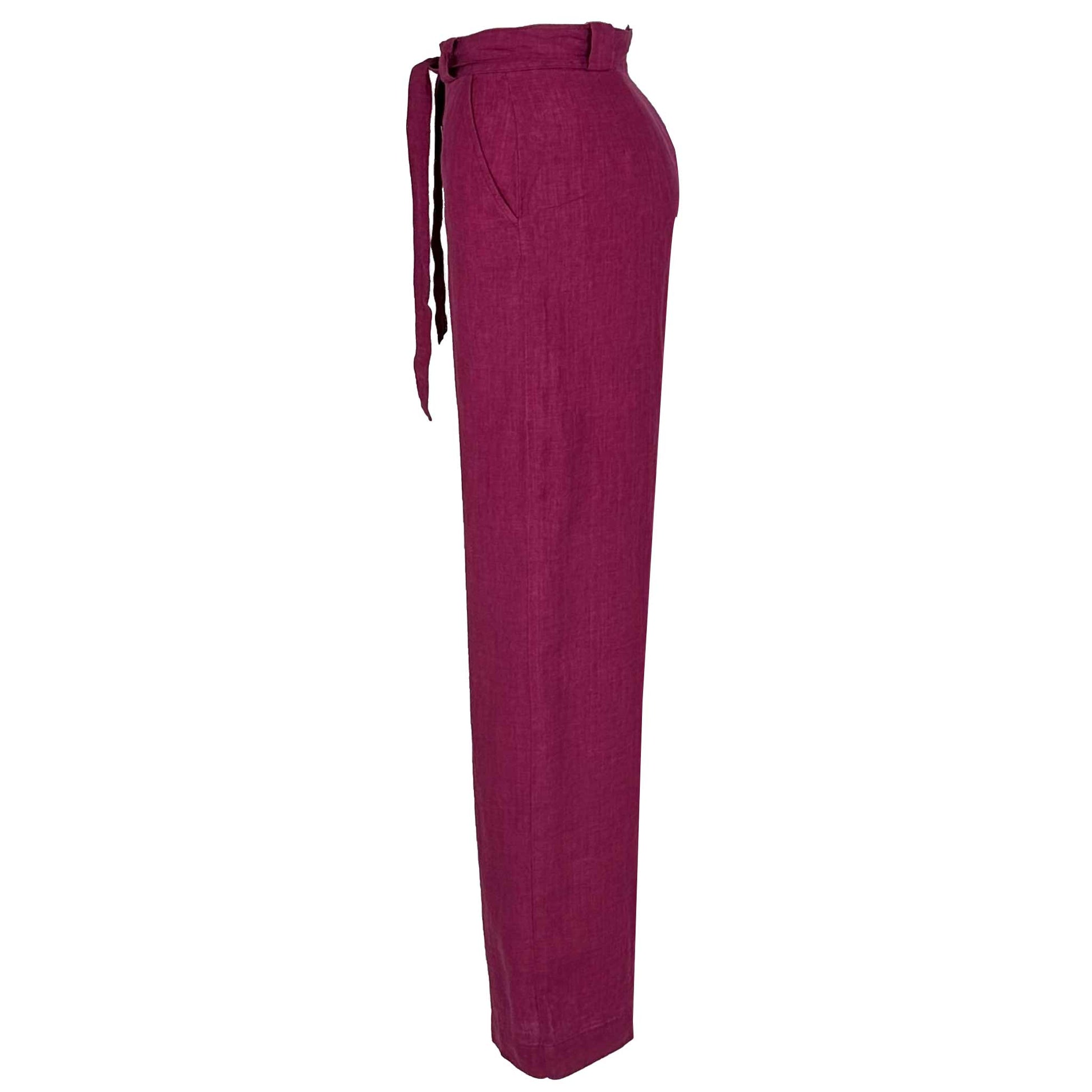 Bloomers Broek Jasmin Linnen cherise lange vrouwen - Tall trousers