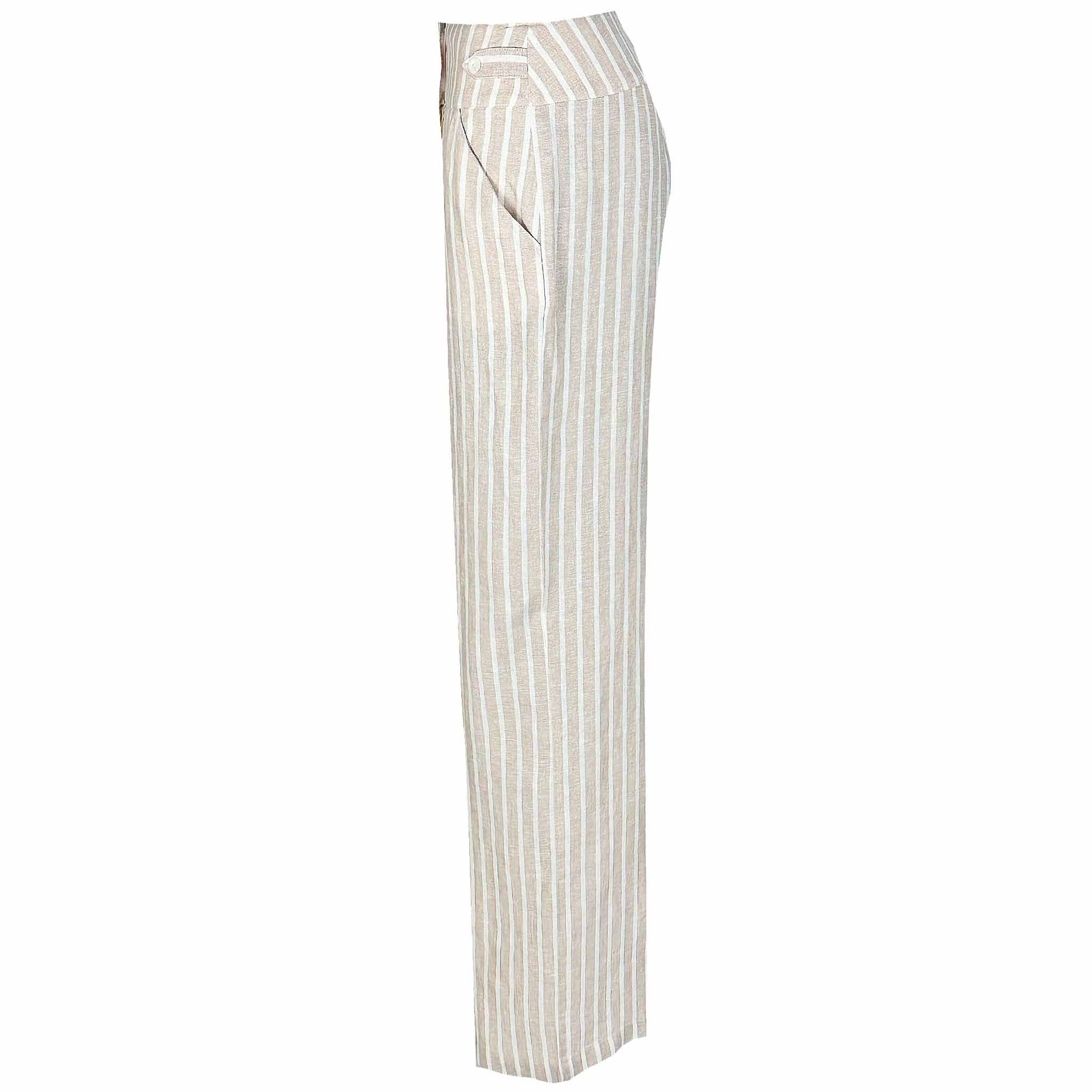 Bloomers Broek Marlene Linnen Streep lange vrouwen - Tall trousers