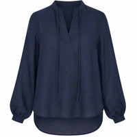 Longlady Blouse Debby Donkerblauw | Tall