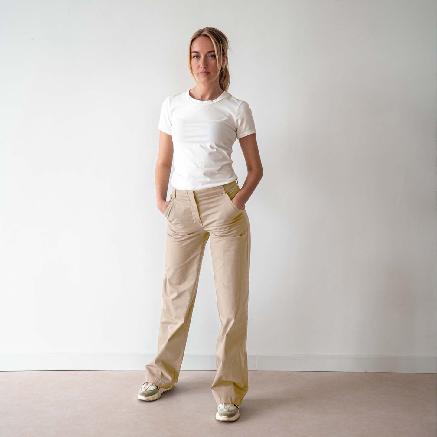 Tall Bloomers Broek Marlene Summer Cotton Zand - lange vrouwen