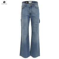 DNM Pure Cooper Worker Dirty Blue Marble, tall kleding voor lange vrouwen