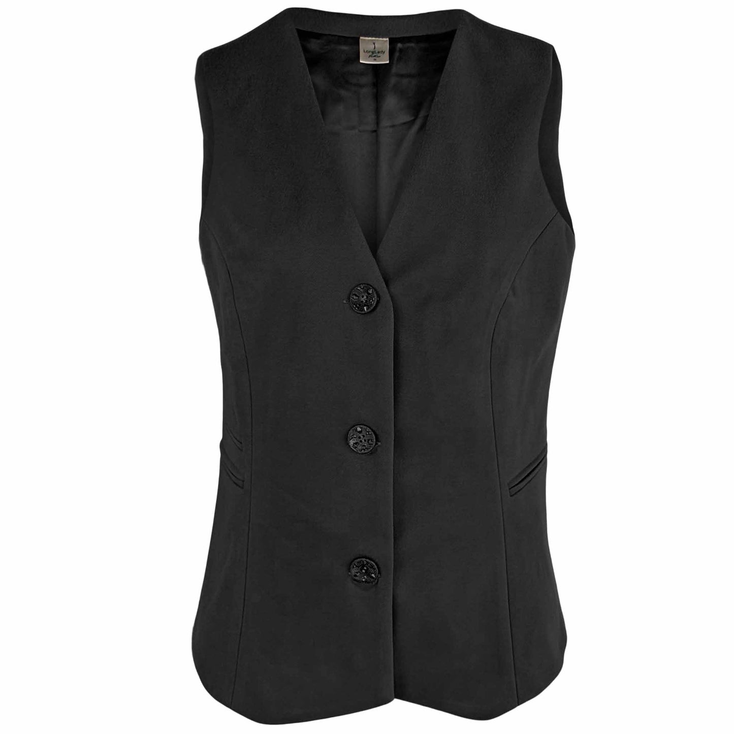 LongLady Gilet Gina Zwart | Tall