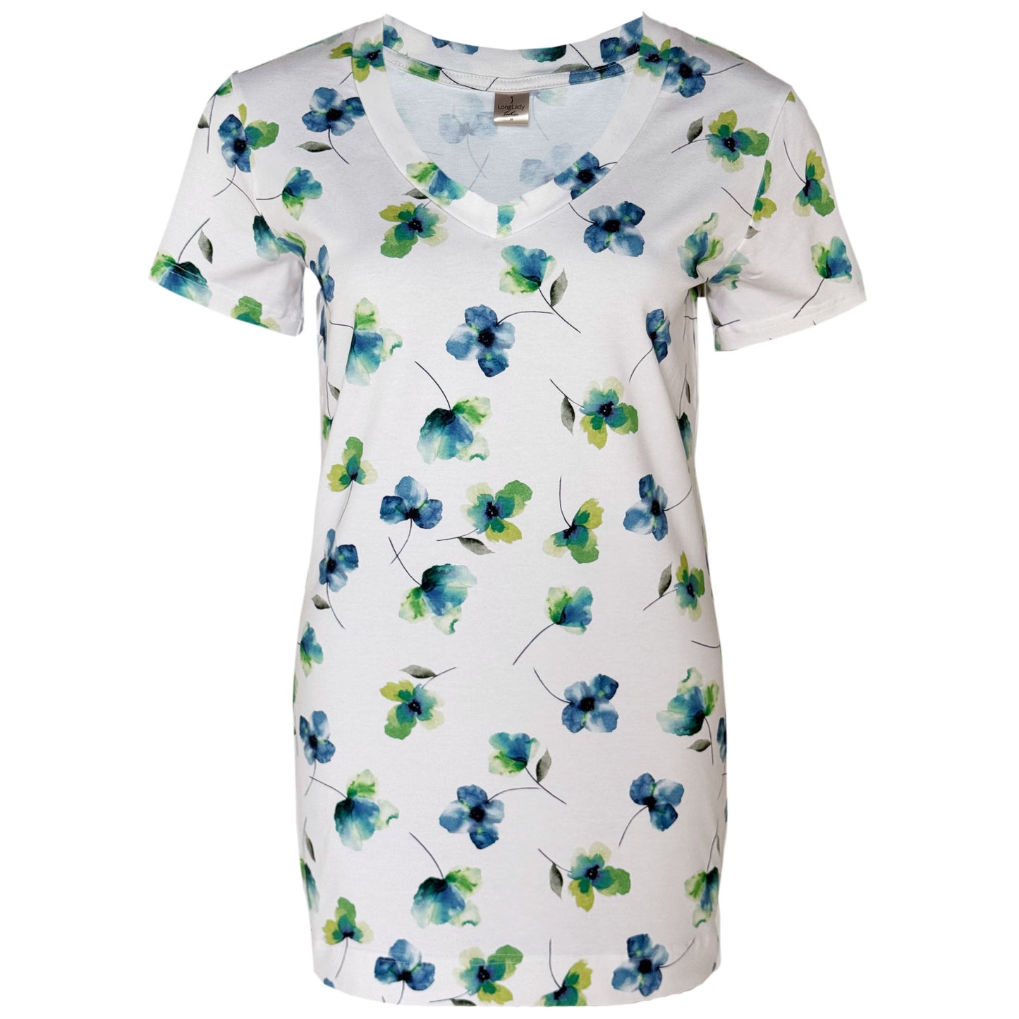 Longlady Shirt Teddie Offwhite print