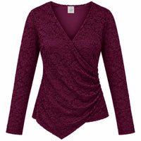 Longlady Shirt Tjaske Bordeaux | Tall