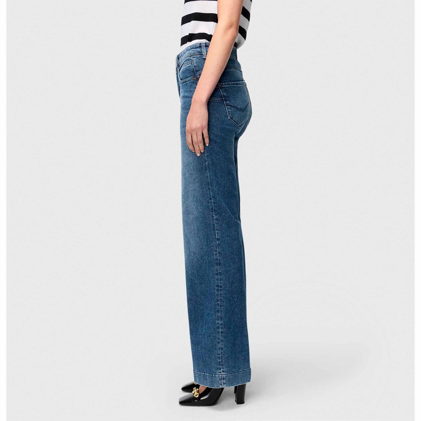 Mac Jeans Rich Palazzo Classy Midblue | Tall