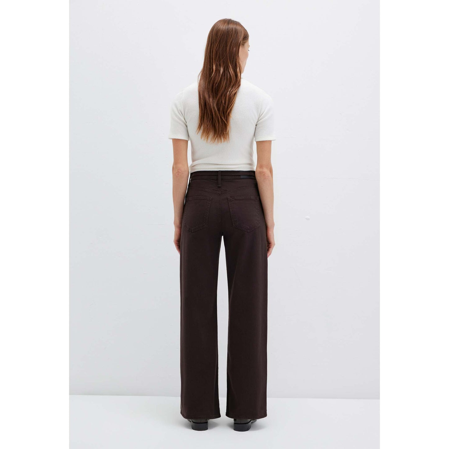 Tall Mavi Jeans lange dames Malibu Belt Chocolate achter aanzicht