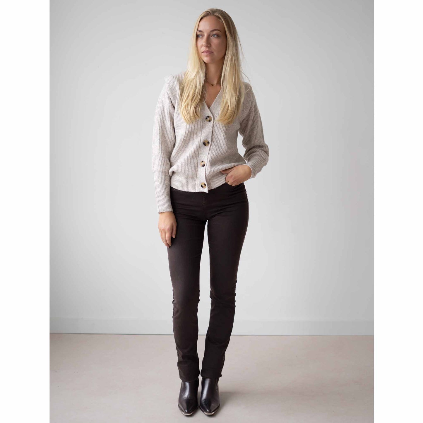 Wonderjeans WT Semi Skinny Donkerbruin | Tall