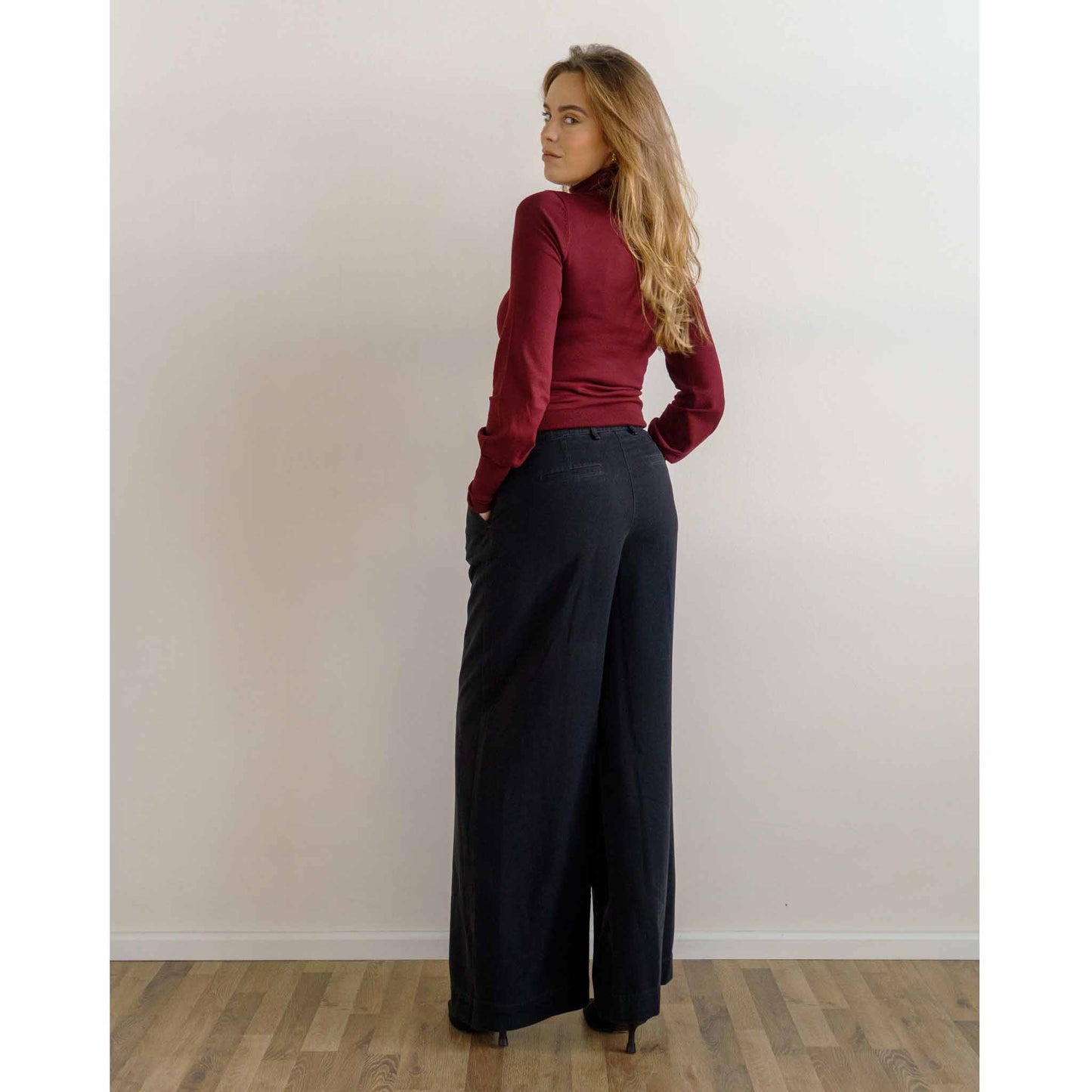 Only-M Trui Ballonmouw Bordeaux | Tall