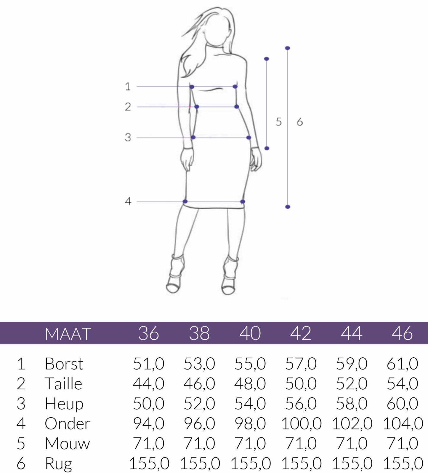 Longlady Jurk Jolyn | Tall