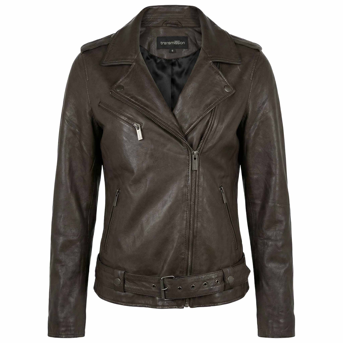 Transmission Bikerjack Leder Donkerbruin | Tall