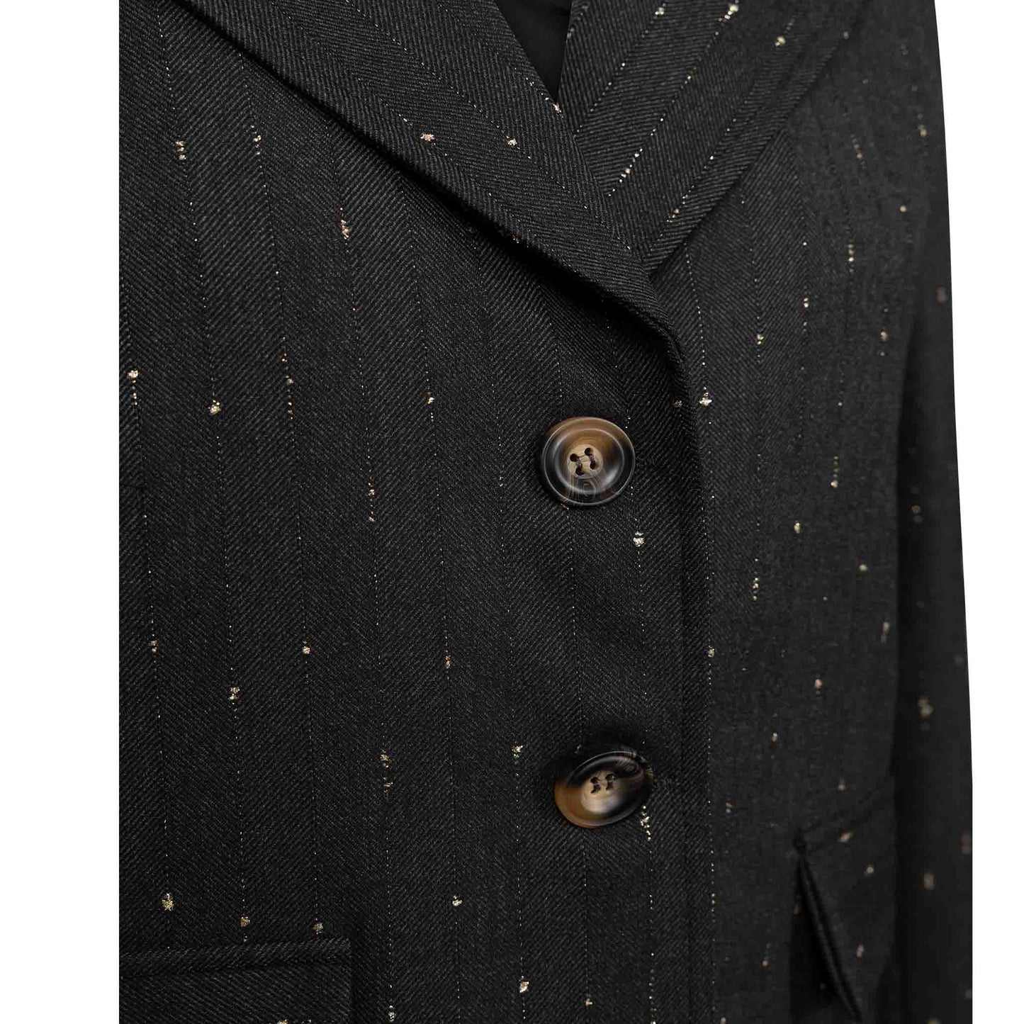 Tall Kimara blazer Vento zwart | detail voor | lange dames