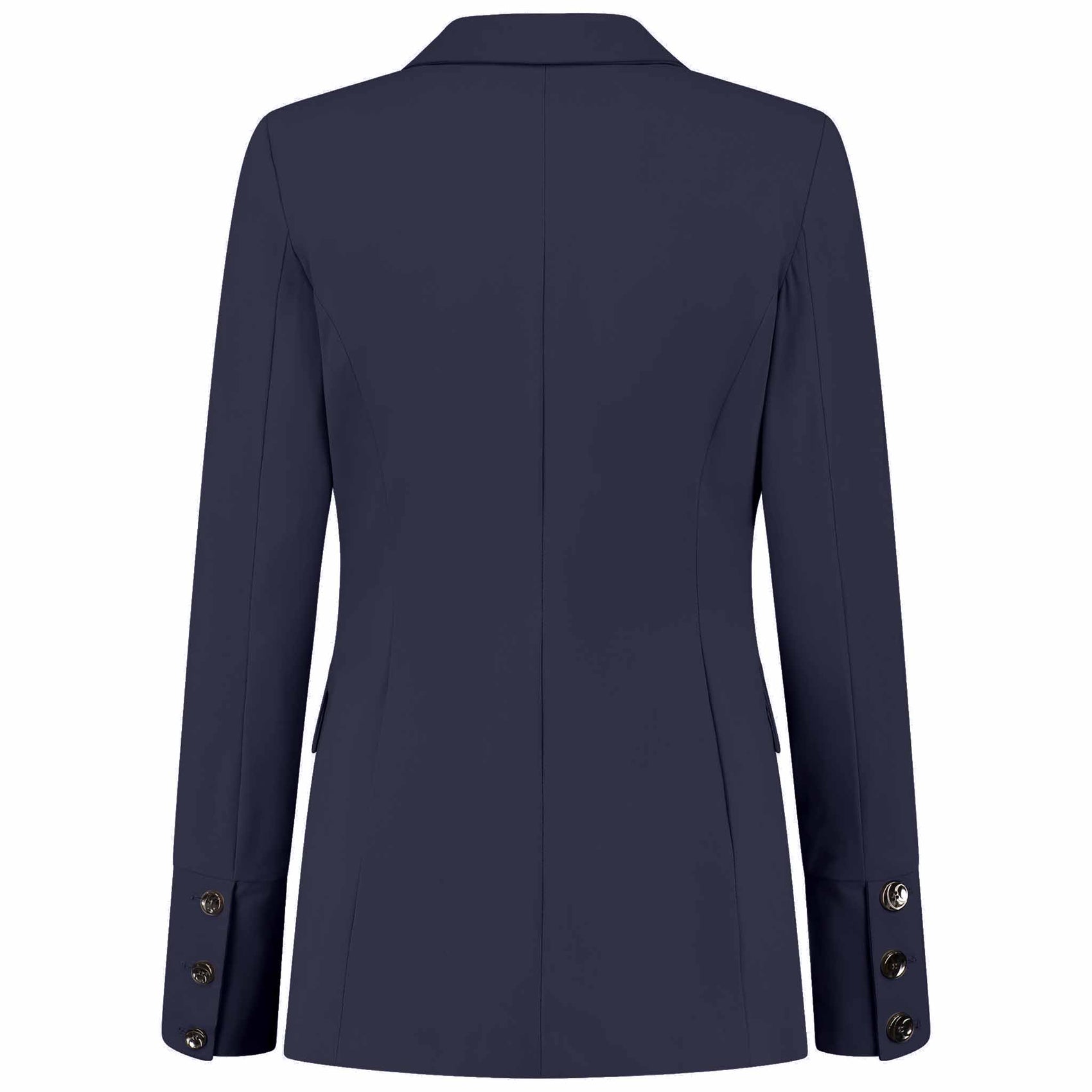 Longlady Z Blazer Travel Strong Navy, tall kleding voor lange dames, achteraanzicht
