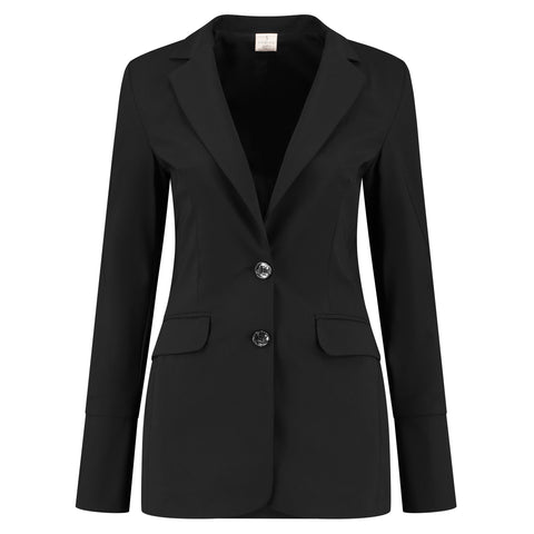Longlady Z Blazer Travel Strong Zwart, tall kleding voor lange vrouwen