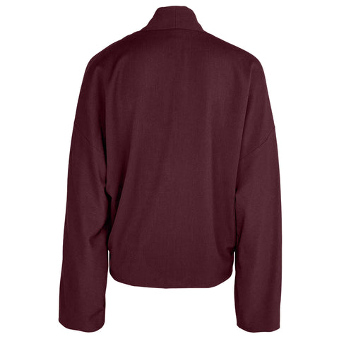 Longlady Blazer Carry Bordeaux, tall kleding voor lange dames, achteraanzicht