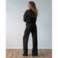 Tall broek longlady becky zwart model achterzijde