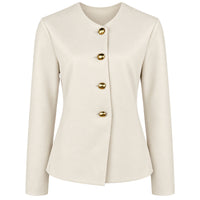 LongLady Blazer Casey Offwhite, tall kleding voor lange vrouwen voorkant