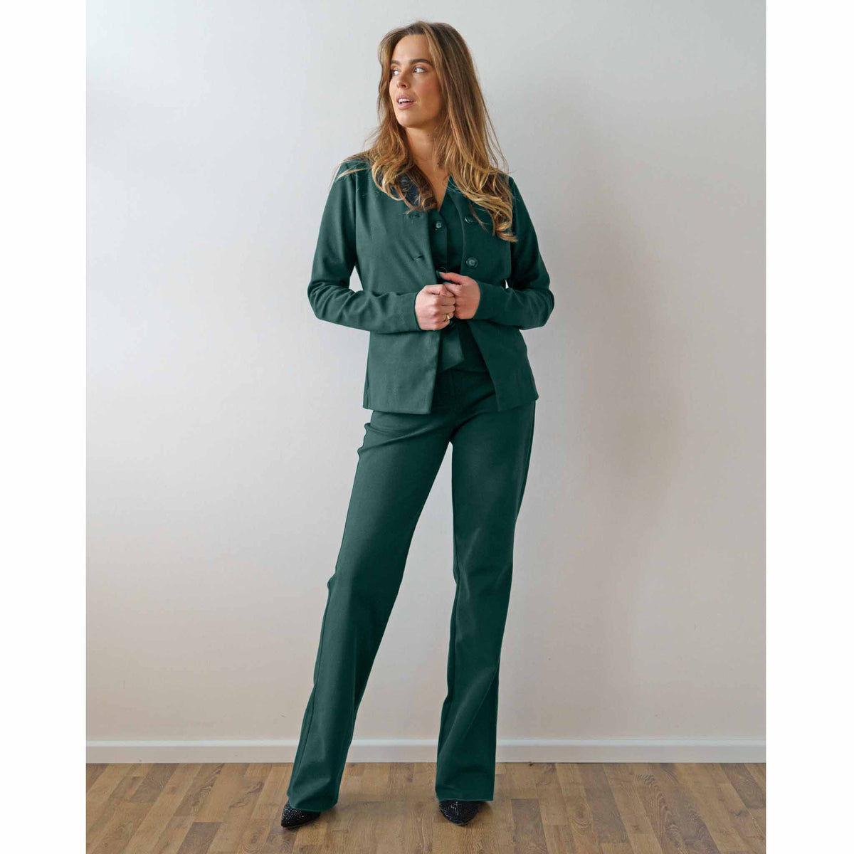 LongLady Broek Bente Petrol, tall kleding voor lange vrouwen