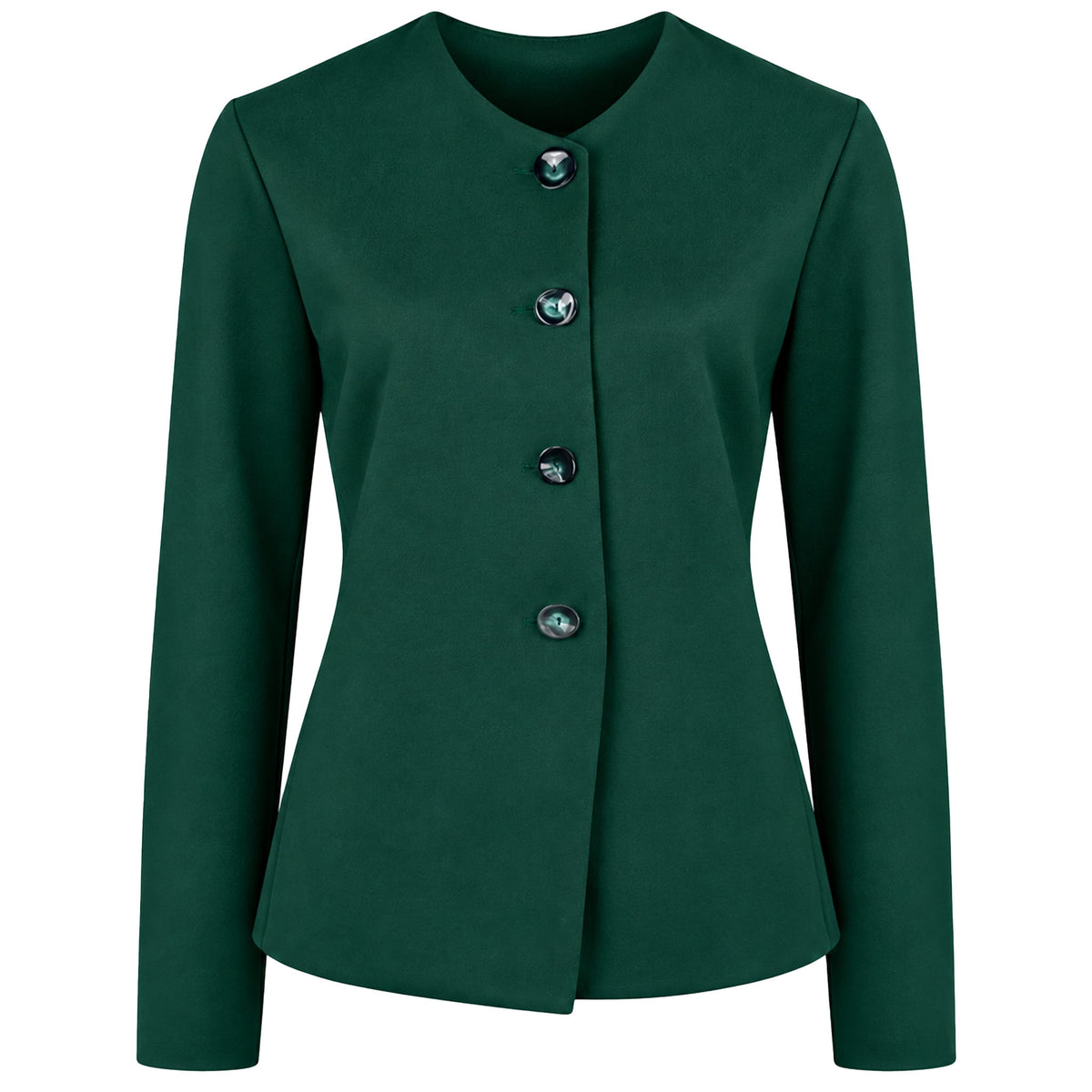 LongLady Blazer Casey Petrol, tall kleding voor lange vrouwen voorzijde
