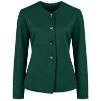 LongLady Blazer Casey Petrol, tall kleding voor lange vrouwen voorzijde
