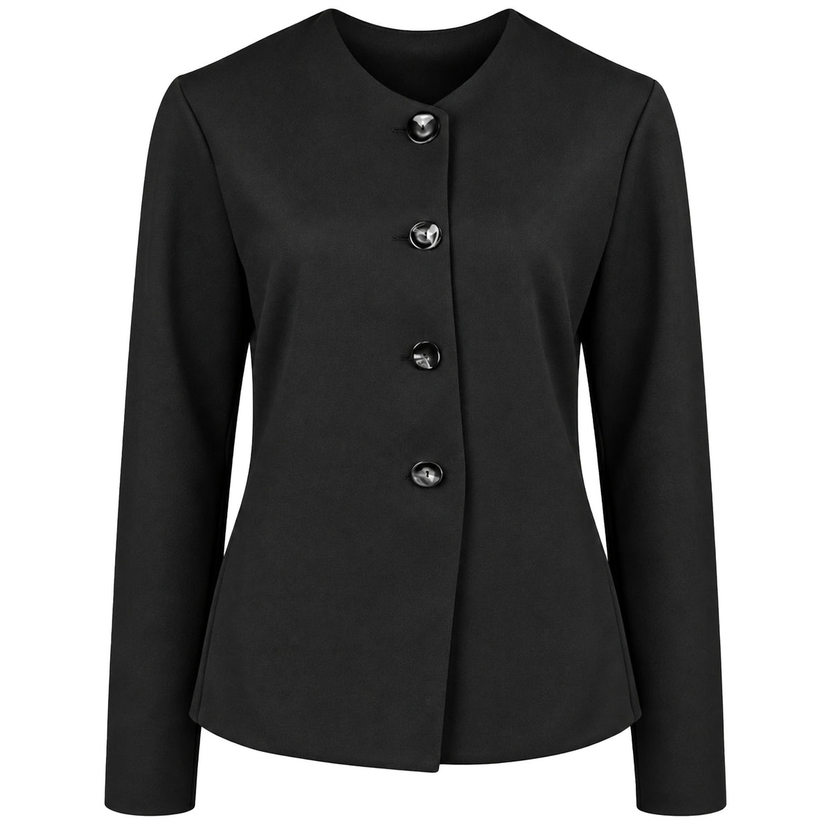 LongLady Blazer Casey Zwart, tall kleding voor lange vrouwen voorzijde