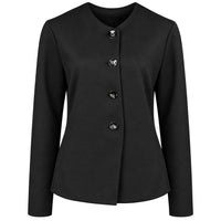 LongLady Blazer Casey Zwart, tall kleding voor lange vrouwen voorzijde
