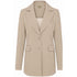 Lange vrouwen blazer Cathy Lichtbeige | voorzijde | Tall blazers