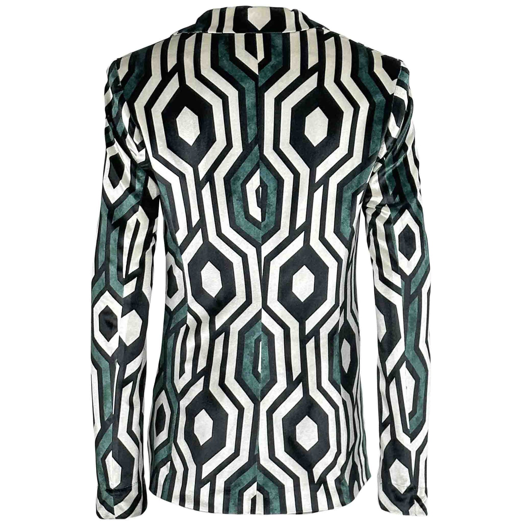 Longlady Blazer Cheyenne Velvet, tall kleding voor lange dames, achteraanzicht