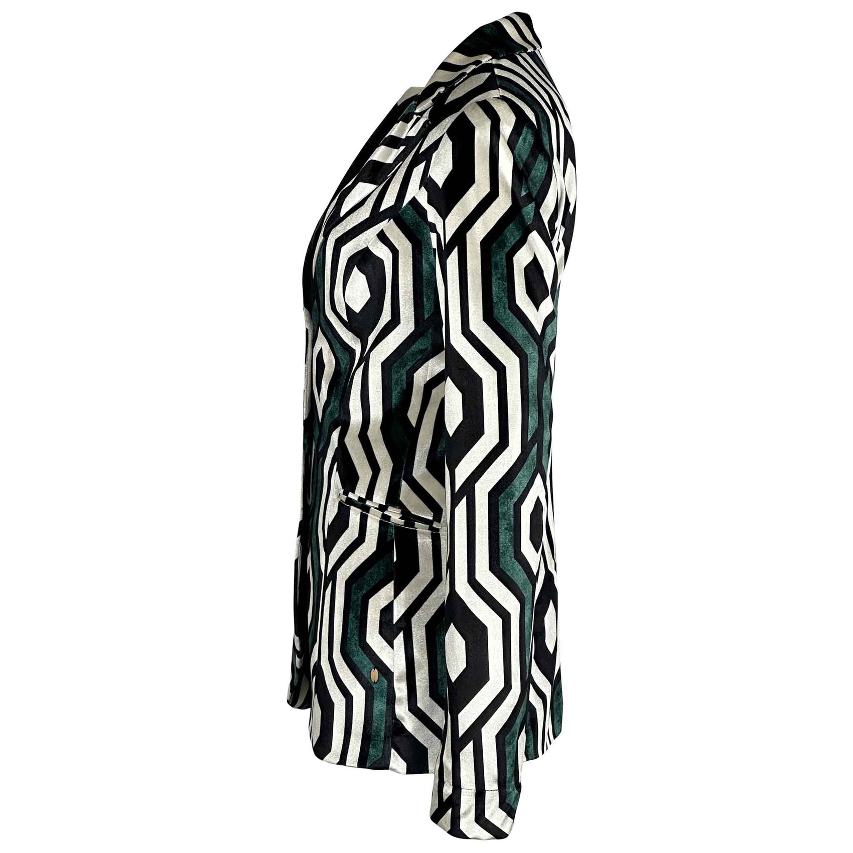 Longlady Blazer Cheyenne Velvet, kleding voor lange vrouwen, zijaanzicht