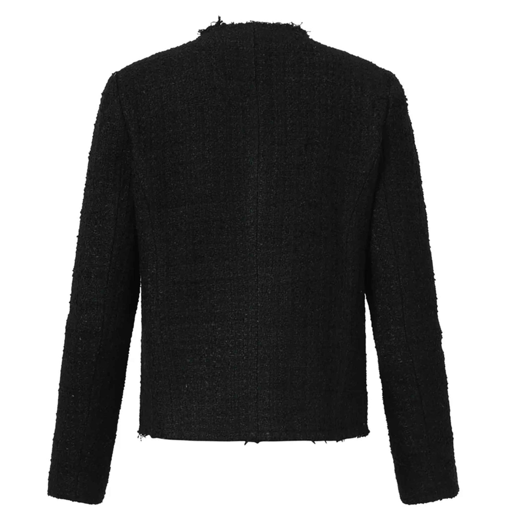 Smashed Lemon Blazer Zwart, tall kleding voor lange dames, achteraanzicht