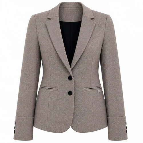 TQ Blazer Manja Punta Lichtbeige – voorzijde – kleding voor lange vrouwen