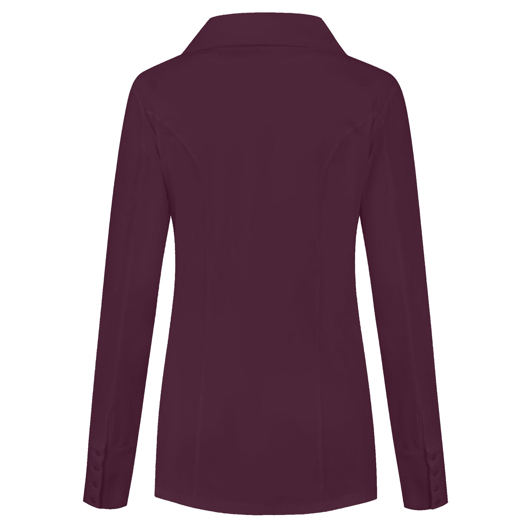 Only-M Blouse Sporty Wijnrood, tall kleding voor lange dames, achteraanzicht