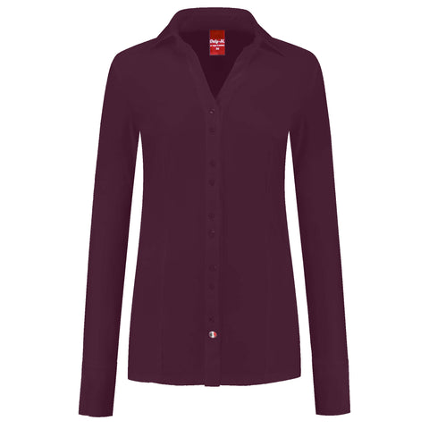 Only-M Blouse Sporty Wijnrood, tall kleding voor lange vrouwen