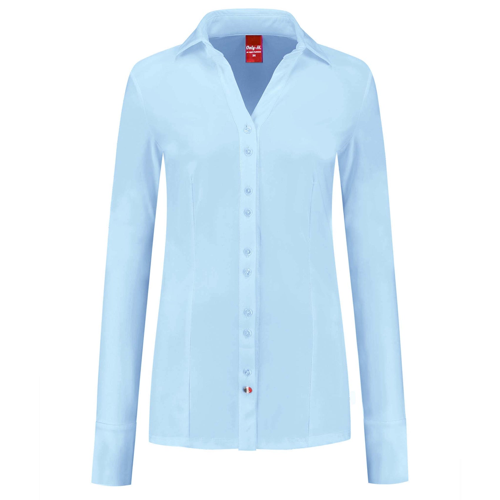 Only-M Blouse Sporty Lichtblauw | Tall