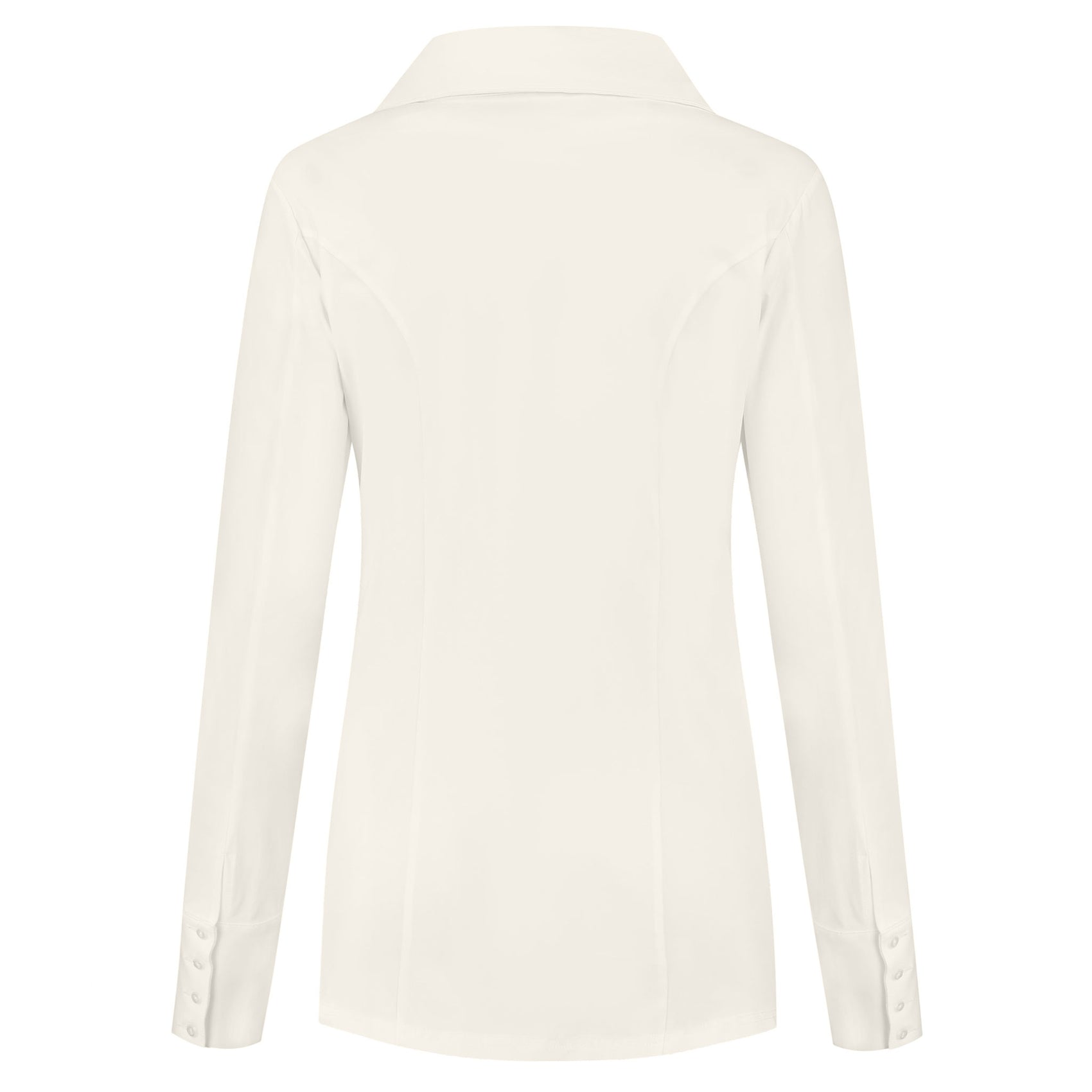 Only-M Blouse Sporty Offwhite, tall kleding voor lange dames, achteraanzicht