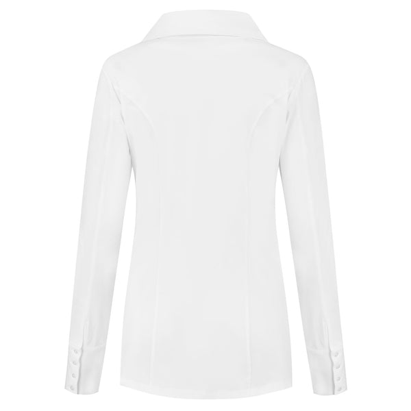 Only-M Blouse Sporty Wit, tall kleding voor lange vrouwen