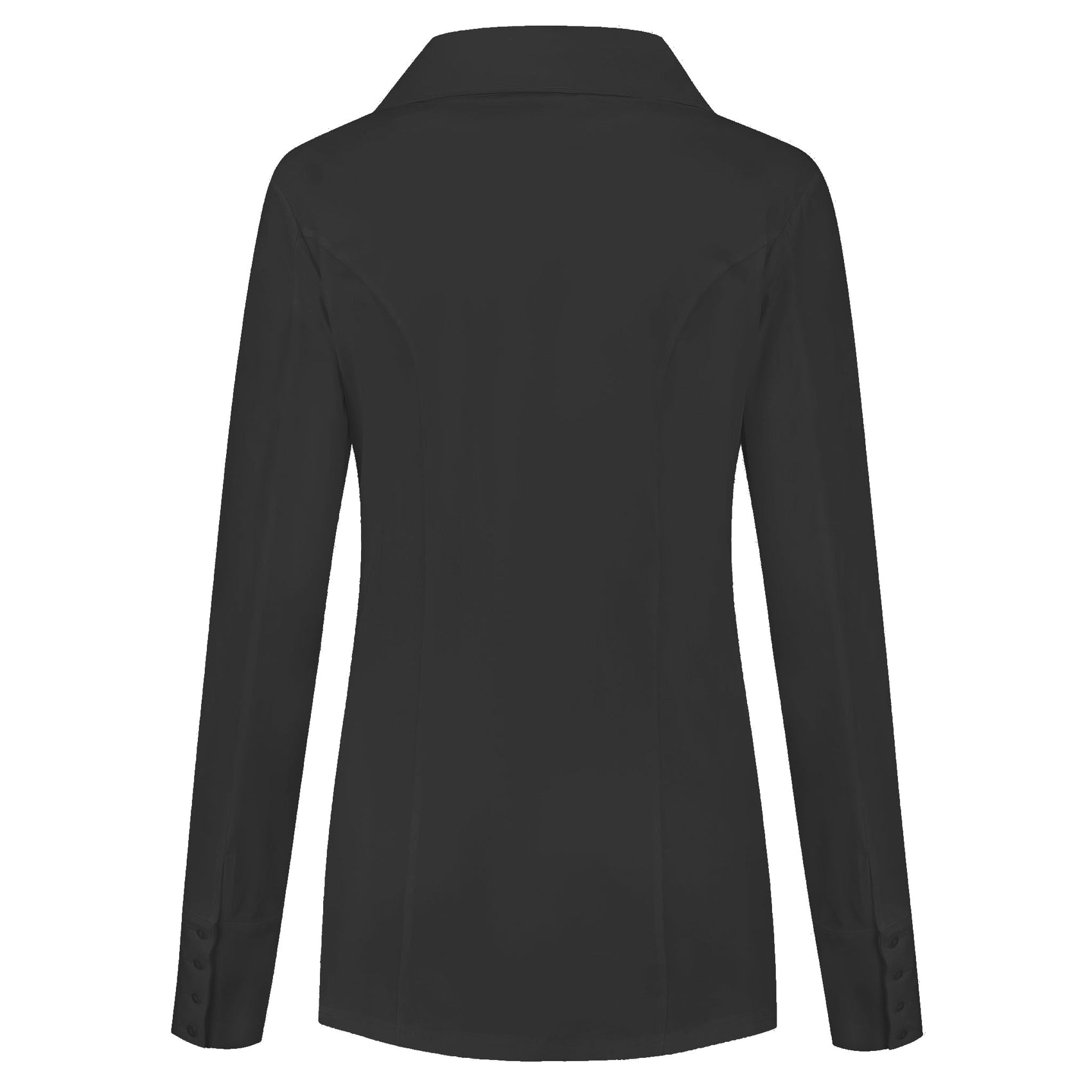 Only-M Blouse Sporty Zwart, tall kleding voor lange dames, achteraanzicht