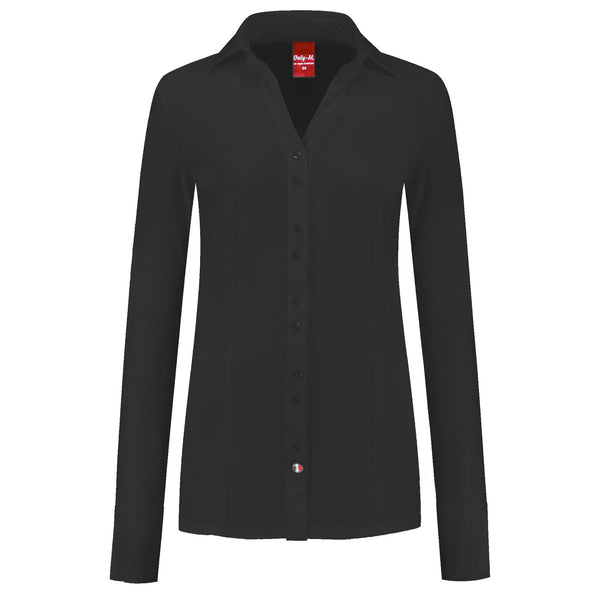Only-M Blouse Sporty Zwart, tall kleding voor lange vrouwen