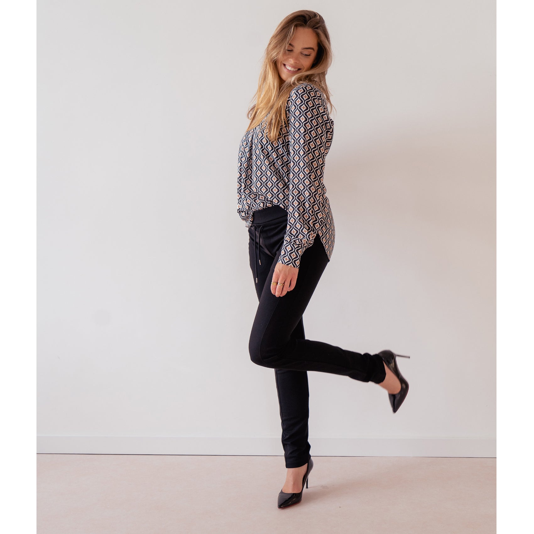 XOX Broek Rits Zwart, tall kleding voor lange vrouwen