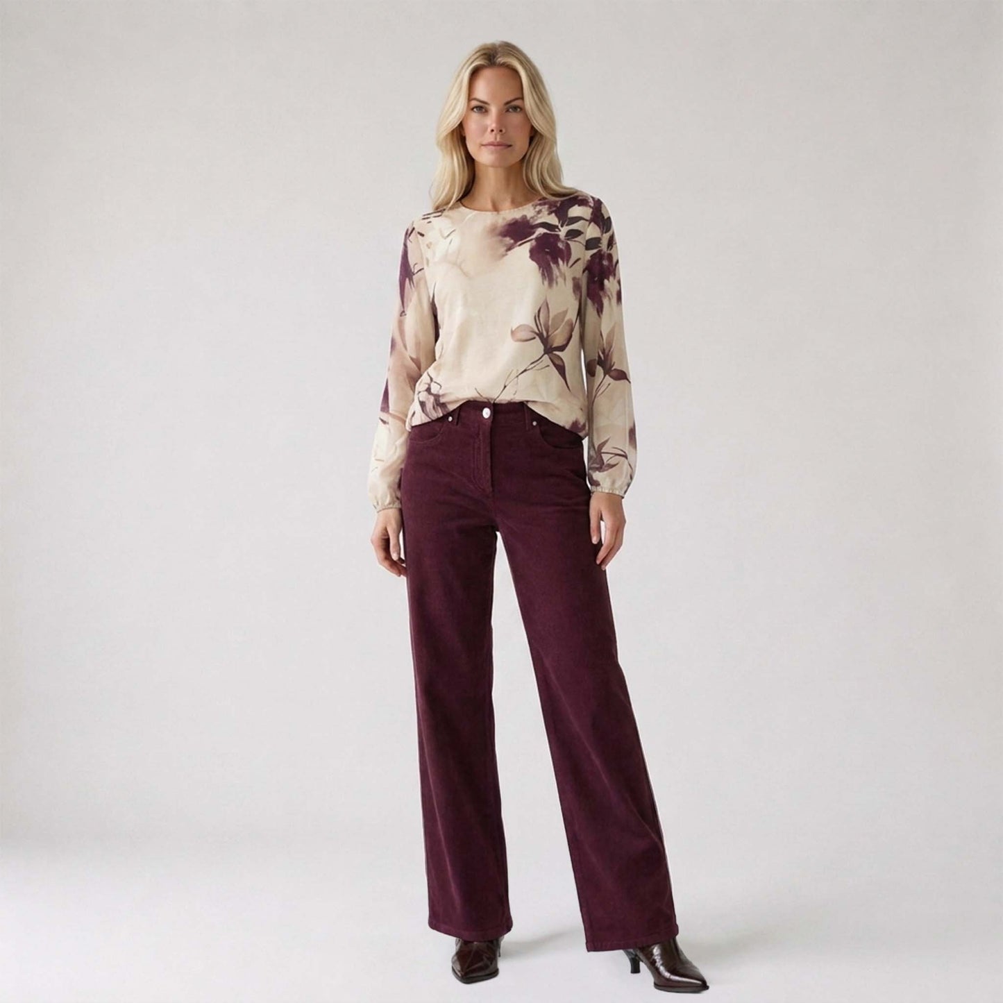 Stark Broek Cora Wide Bordeaux | Tall