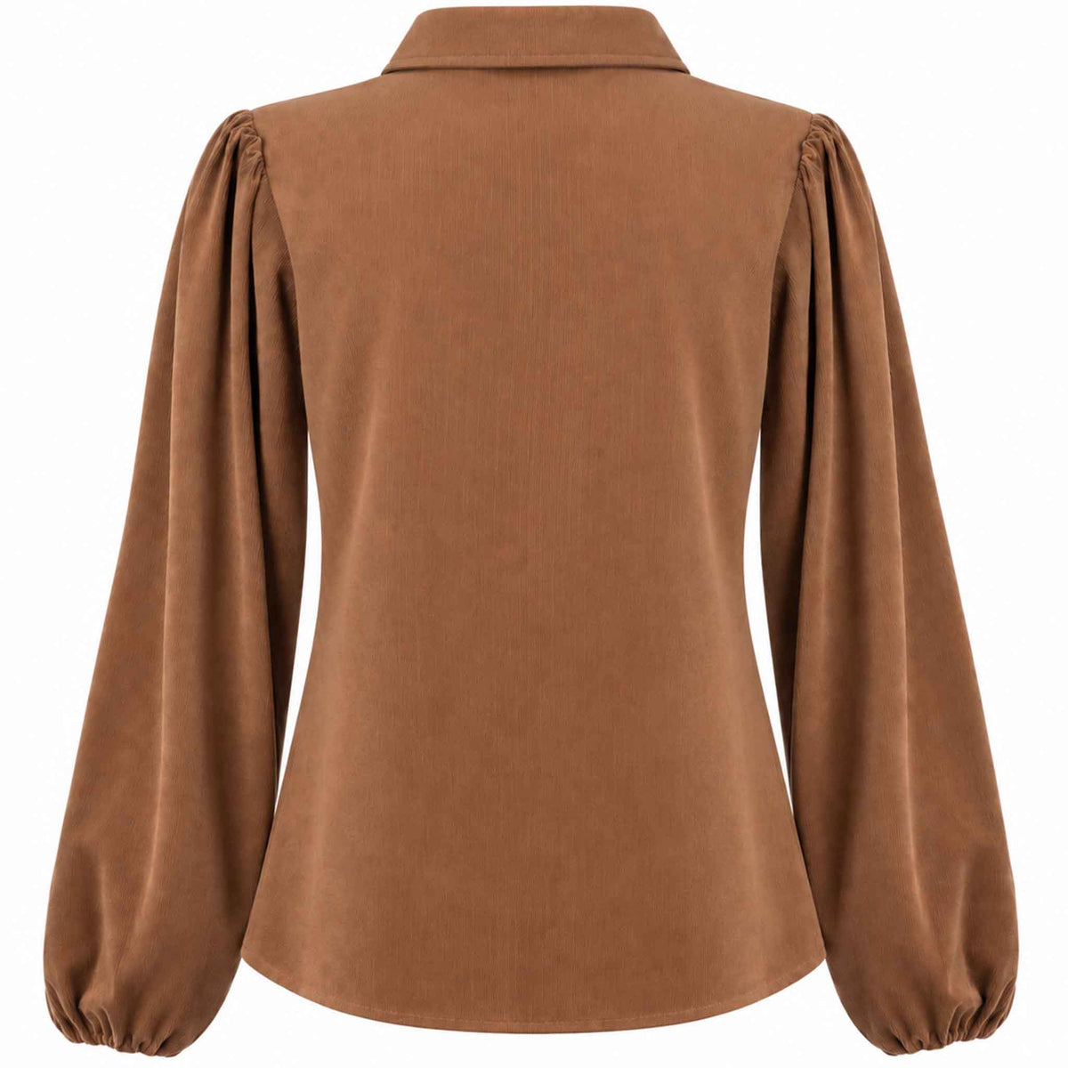 NED Blouse Mayliera Velvet Rib Bruin | Tall