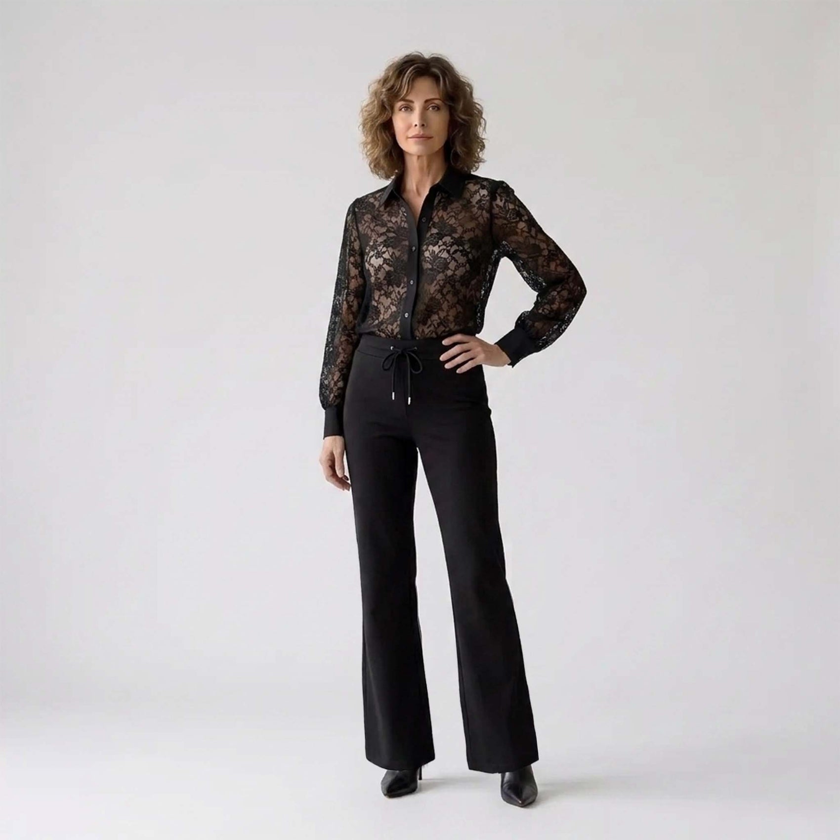 Only-M Bluse Spitze Schwarz | Tall