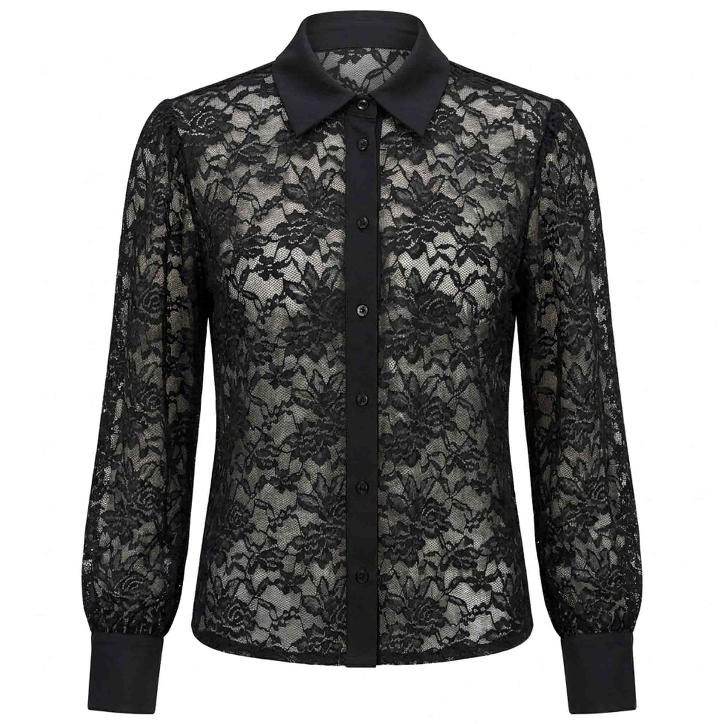 Only-M Blouse Kant Zwart | Tall