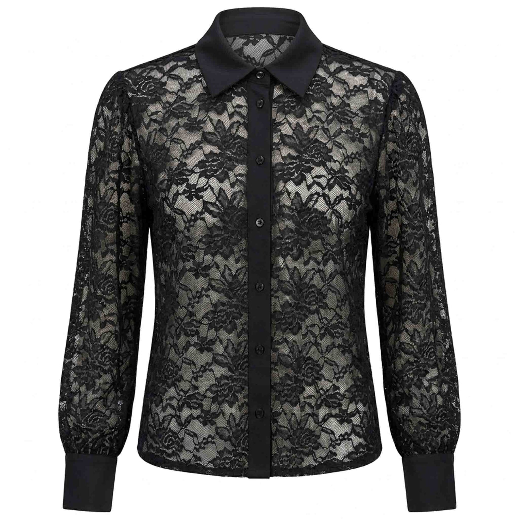 Only-M Blouse Kant Zwart | Tall