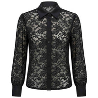 Only-M Blouse Kant Zwart | Tall