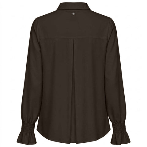 Only-M Blouse Travel Smock Donkerbruin | Tall