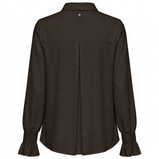 Only-M Blouse Travel Smock Donkerbruin | Tall