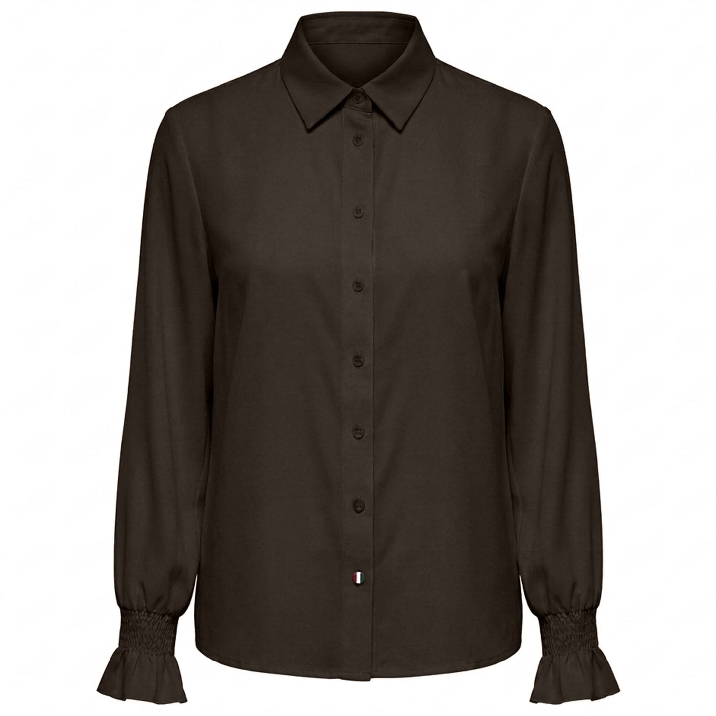 Only-M Blouse Travel Smock Donkerbruin | Tall