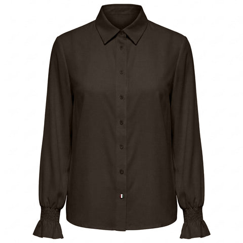 Only-M Blouse Travel Smock Donkerbruin | Tall