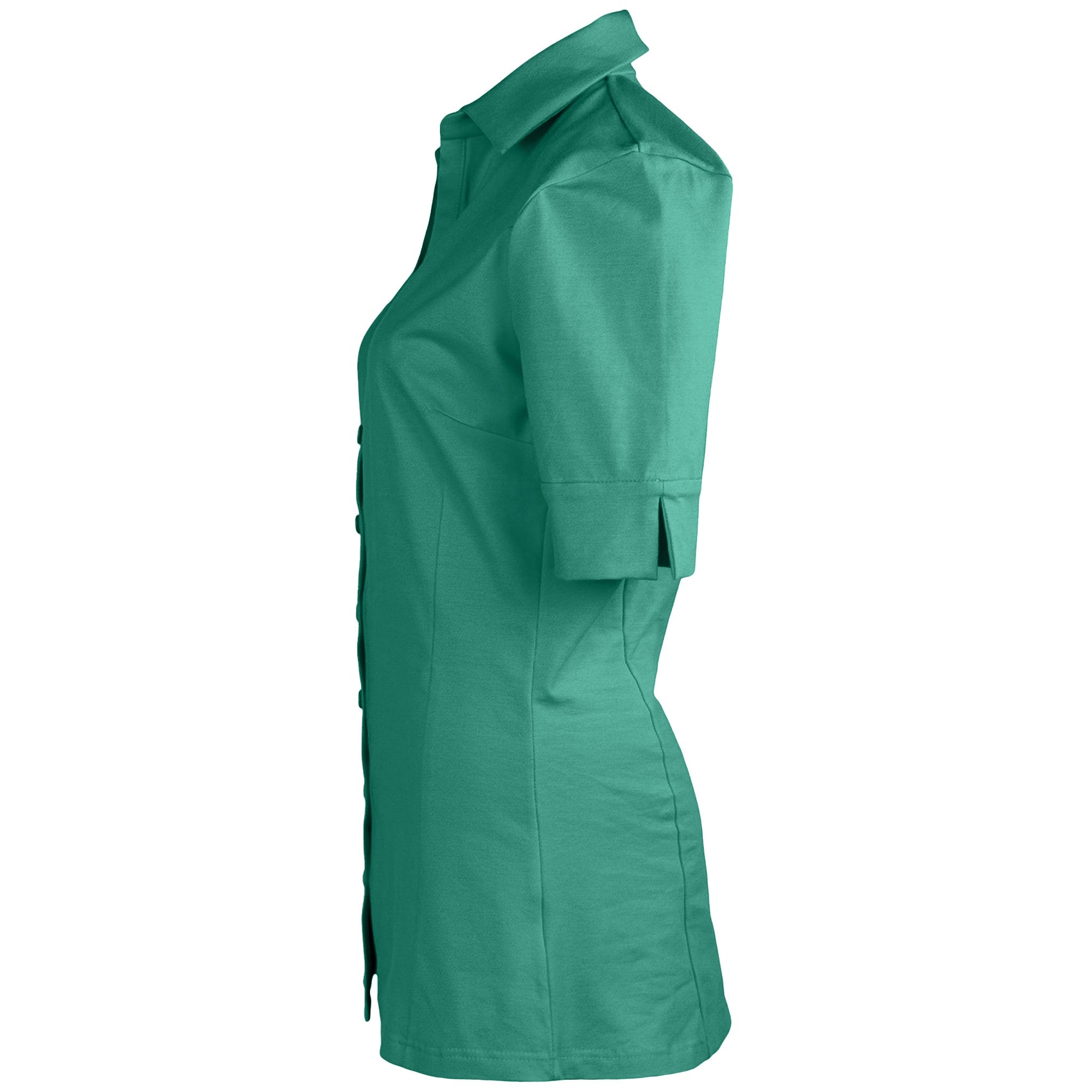 Longlady Blouse Daan Emerald, kleding voor lange vrouwen, zijaanzicht